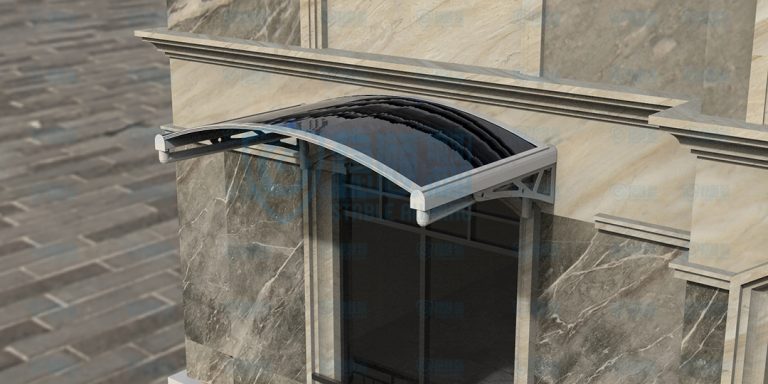 拱形铝合金半圆门窗遮阳篷