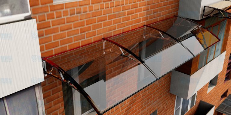 铝合金支架耐力板门窗遮阳篷