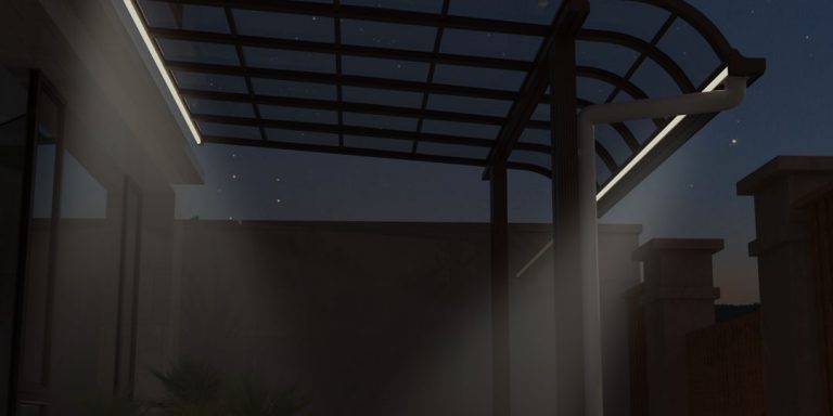 灯光露台遮阳棚